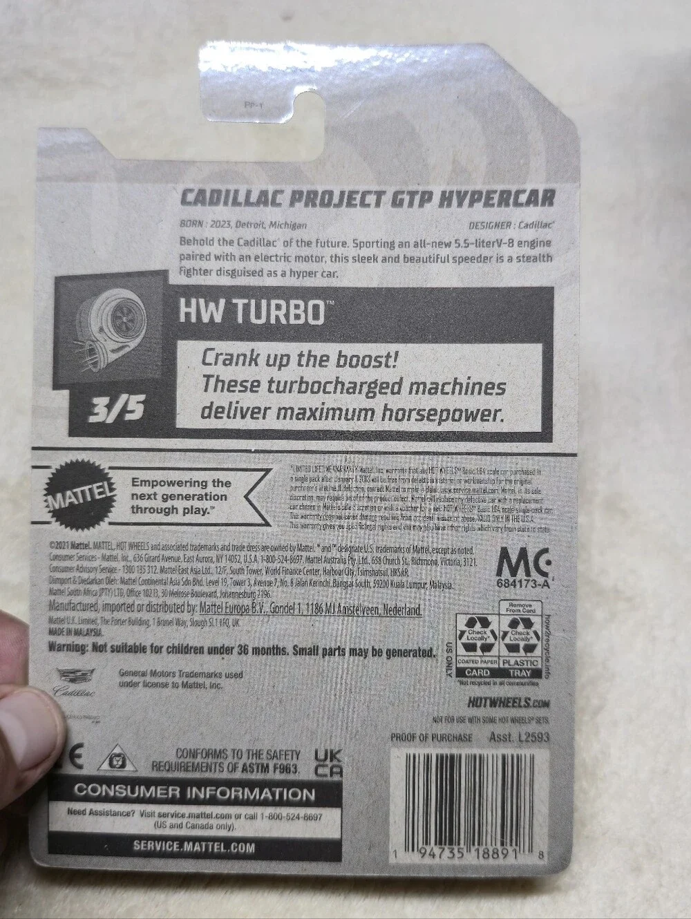 2024 Hot Wheels HW TURBO 3/5 Cadillac Project GTP Hypercar 123/250